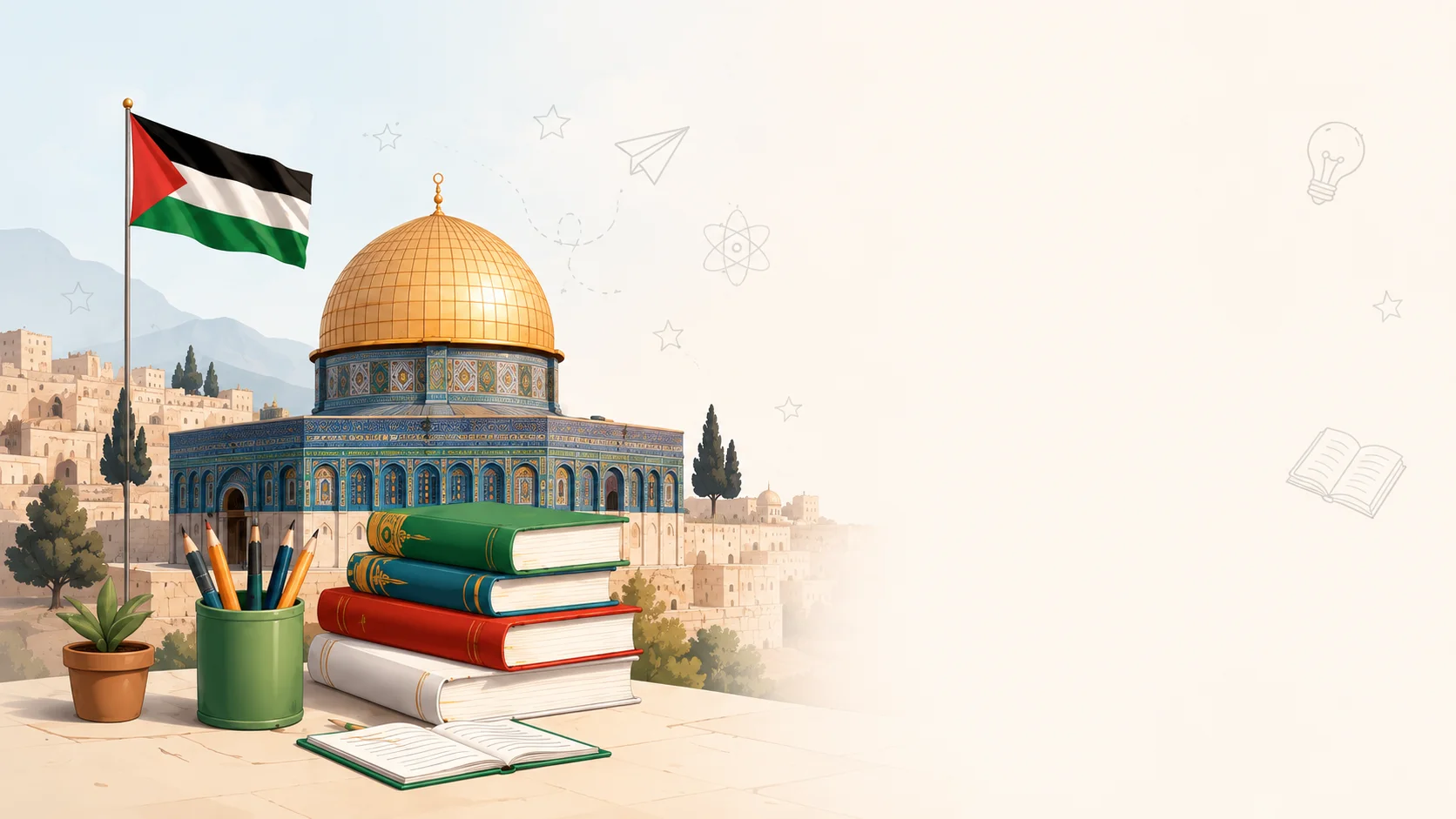 قبة الصخرة والتعليم في فلسطين